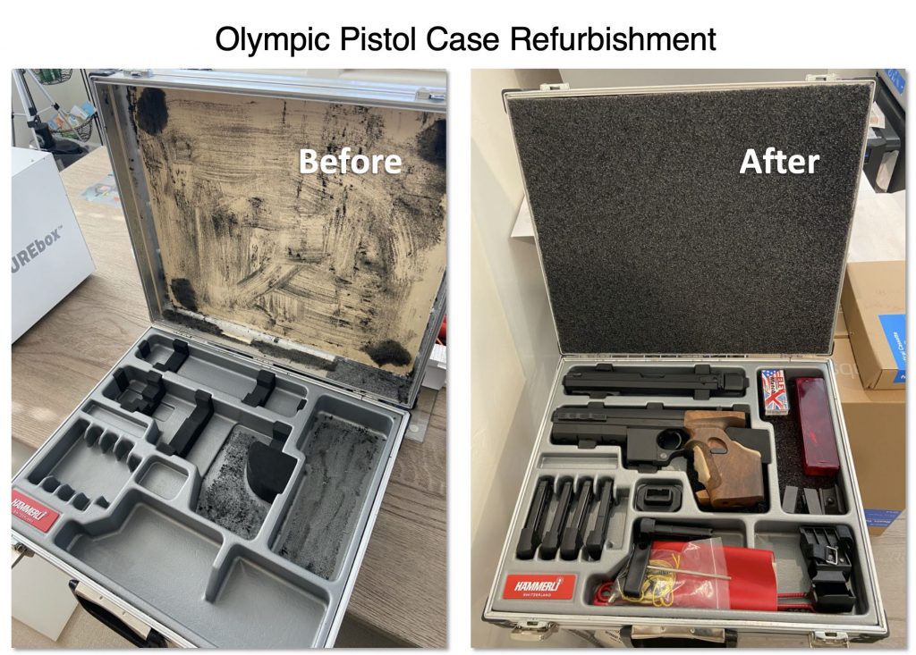 Olympic Pistol Case Refurbishment with Commercial 3D Printing by Tucson company www.az3dprint.com